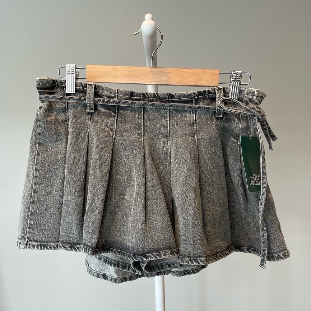 Wild Fable Gray Denim Mini Skort - Size 8